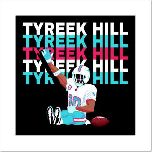 Tyreek Hill - black Posters and Art